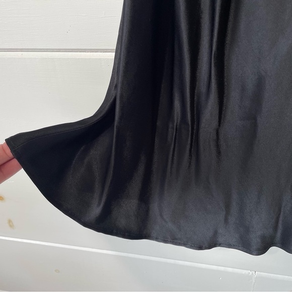 RAILS Women's Black Lottie Slip Dress Size Medium Strappy Back Satin Finish NWT - Picture 7 of 11